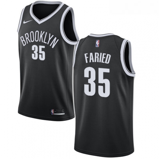 Womens Nike Brooklyn Nets 35 Kenneth Faried Swingman Black NBA Jersey Icon Edition