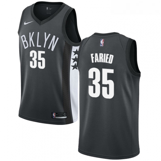 Womens Nike Brooklyn Nets 35 Kenneth Faried Swingman Gray NBA Jersey Statement Edition