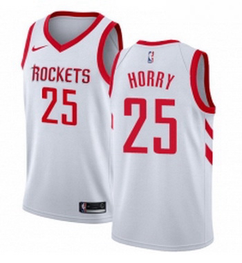 Womens Nike Houston Rockets 25 Robert Horry Authentic White Home NBA Jersey Association Edition