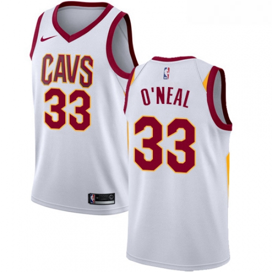 Womens Nike Cleveland Cavaliers 33 Shaquille ONeal Swingman White Home NBA Jersey Association Editio