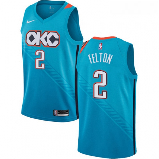 Womens Nike Oklahoma City Thunder 2 Raymond Felton Swingman Turquoise NBA Jersey City Edition