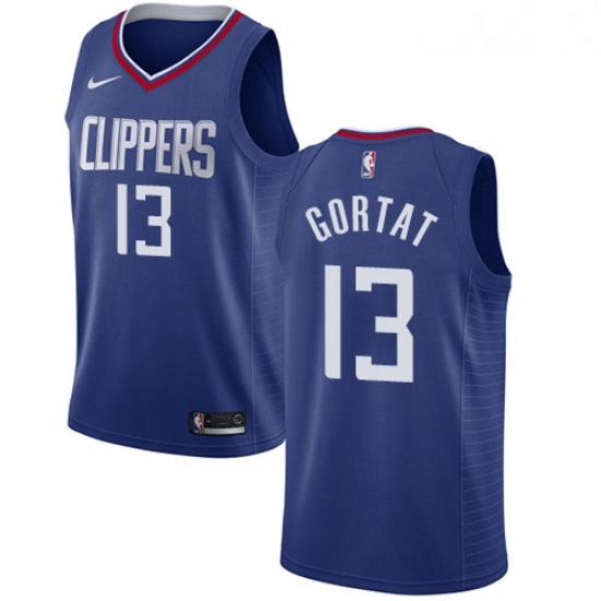 Womens Nike Los Angeles Clippers 13 Marcin Gortat Swingman Blue NBA Jersey Icon Edition