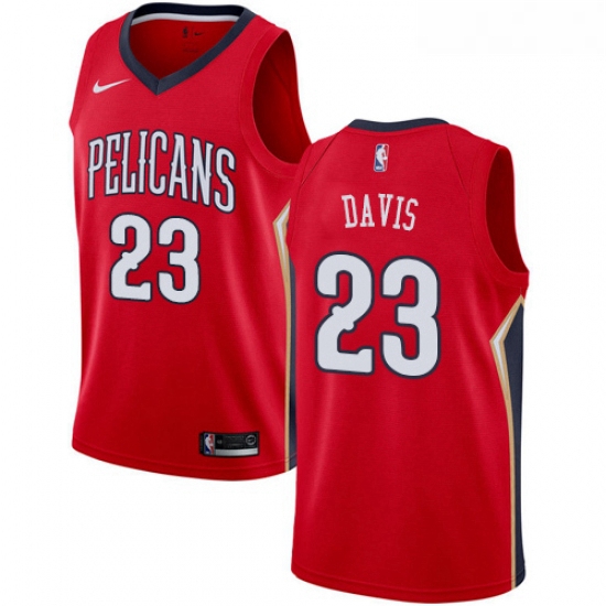 Womens Nike New Orleans Pelicans 23 Anthony Davis Authentic Red Alternate NBA Jersey Statement Editi