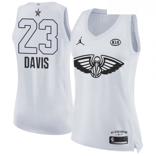 Womens Nike Jordan New Orleans Pelicans 23 Anthony Davis Swingman White 2018 All Star Game NBA Jerse