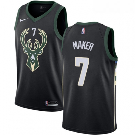 Womens Nike Milwaukee Bucks 7 Thon Maker Swingman Black Alternate NBA Jersey Statement Edition