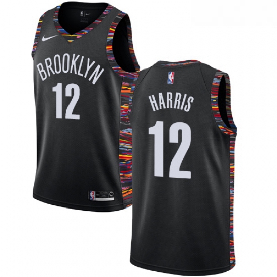 Womens Nike Brooklyn Nets 12 Joe Harris Swingman Black NBA Jersey 2018 19 City Edition