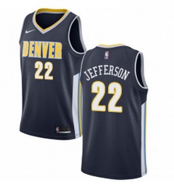 Womens Nike Denver Nuggets 22 Richard Jefferson Authentic Navy Blue Road NBA Jersey Icon Edition