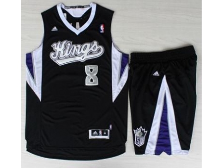 Sacramento Kings 8 Rudy Gay Black Revolution 30 Swingman Suits