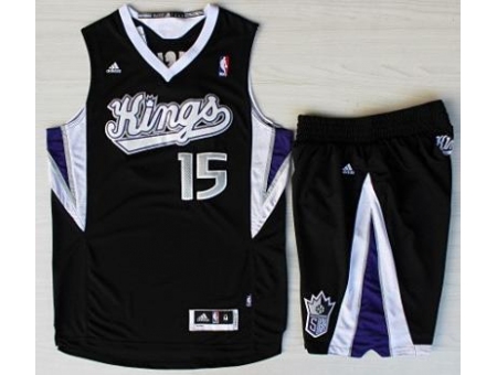 Sacramento Kings 15 DeMarcus Cousins Black Revolution 30 Swingman Suits