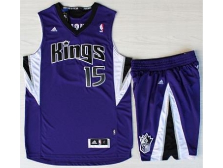 Sacramento Kings 15 DeMarcus Cousins Purple Revolution 30 Swingman Suits