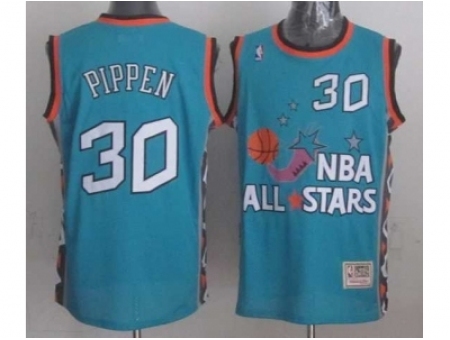 NBA 96 All Star #30 Pippen Blue Jerseys