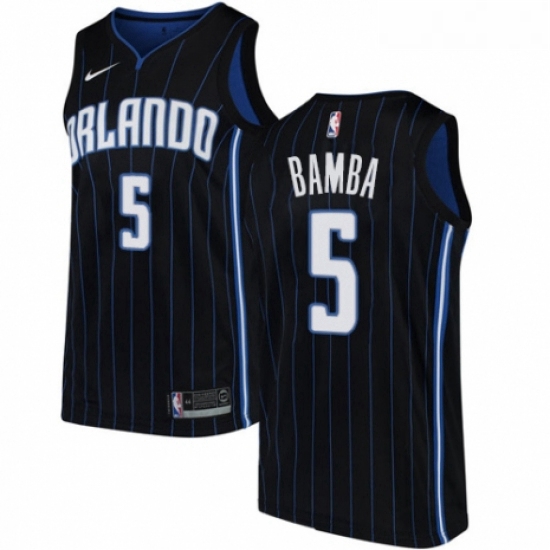 Womens Nike Orlando Magic 5 Mohamed Bamba Swingman Black NBA Jersey Statement Edition