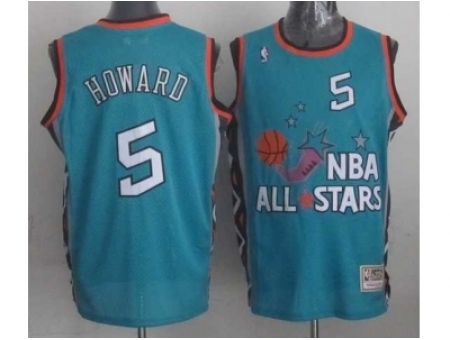 NBA 96 All Star #5 Howard Blue Jerseys