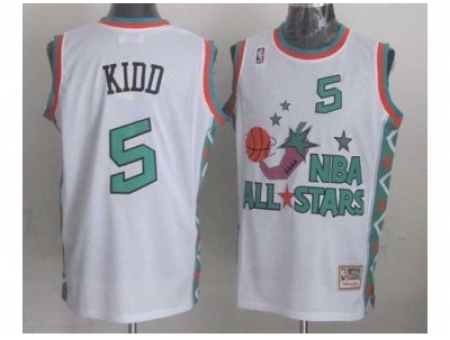 NBA 96 All Star #5 Kidd White Jerseys