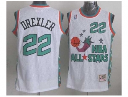 NBA 96 All Star #22 Drexler White Jerseys