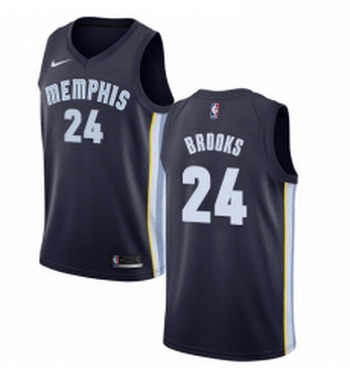 Womens Nike Memphis Grizzlies 24 Dillon Brooks Swingman Navy Blue Road NBA Jersey Icon Edition