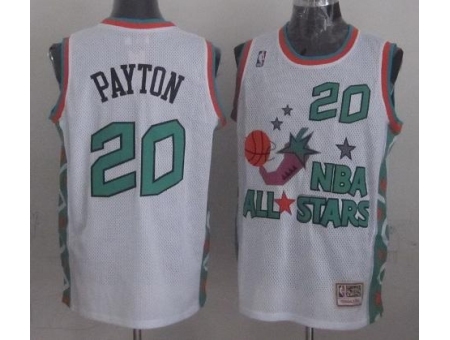 Seattle SuperSonics 20 Gary Payton 1996 All Star White Throwback Jersey