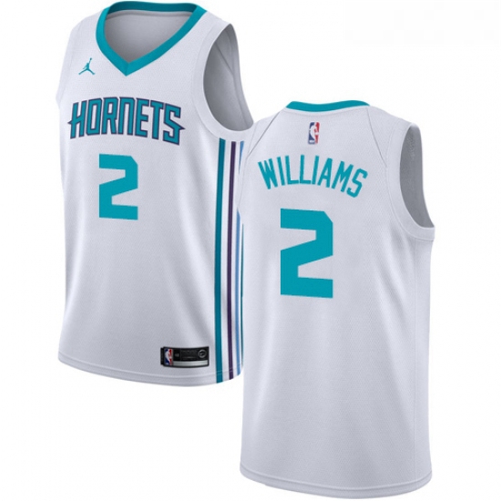 Womens Nike Jordan Charlotte Hornets 2 Marvin Williams Authentic White NBA Jersey Association Editio