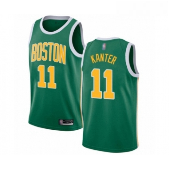 Womens Boston Celtics 11 Enes Kanter Green Swingman Jersey Earned Edition