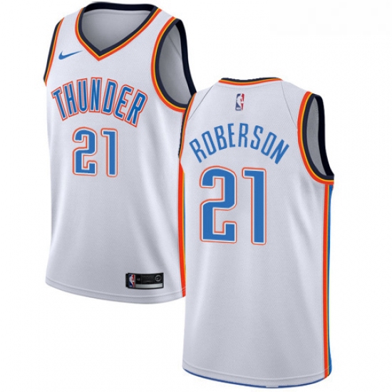 Womens Nike Oklahoma City Thunder 21 Andre Roberson Authentic White Home NBA Jersey Association Edit