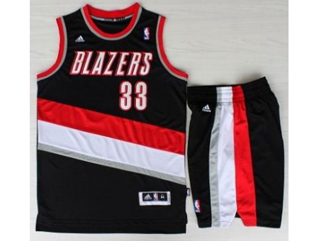 Portland Trail Blazers 33 Scottie Pippen Black Revolution 30 Swingman NBA Jersey Short Suits