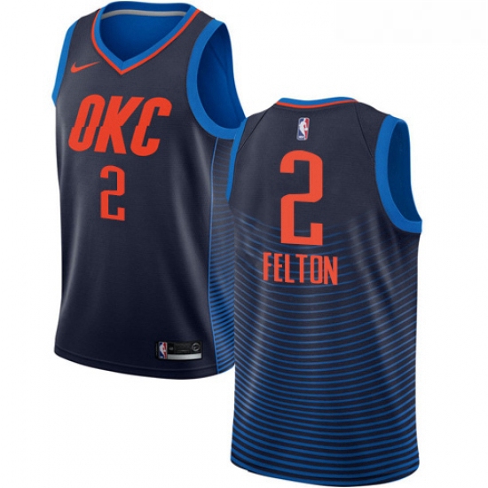 Womens Nike Oklahoma City Thunder 2 Raymond Felton Swingman Navy Blue NBA Jersey Statement Edition