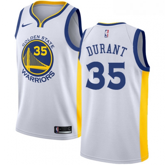 Womens Nike Golden State Warriors 35 Kevin Durant Authentic White Home NBA Jersey Association Editio