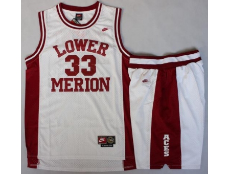 Lower Merion 33 Kobe Bryant White Basketball Jerseys Shorts Suits