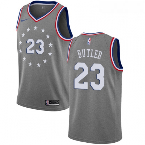 Womens Nike Philadelphia 76ers 23 Jimmy Butler Swingman Gray NBA Jersey City Edition