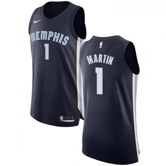 Womens Nike Memphis Grizzlies 1 Jarell Martin Authentic Navy Blue Road NBA Jersey Icon Edition