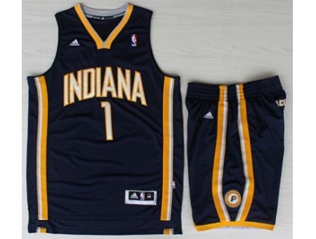 Indiana Pacers 1 Lance Stephenson Blue Revolution 30 Swingman NBA Jersey Short Suit