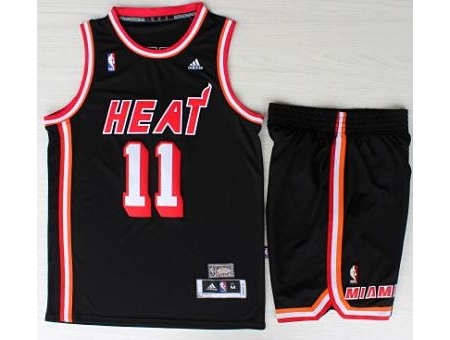 Miami Heat 1 Chris Bosh Black Hardwood Classics Revolution 30 NBA Jerseys Short Suit