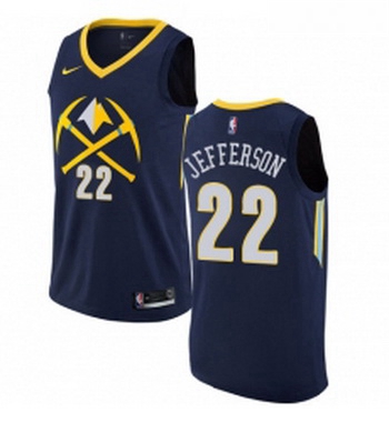 Womens Nike Denver Nuggets 22 Richard Jefferson Swingman Navy Blue NBA Jersey City Edition