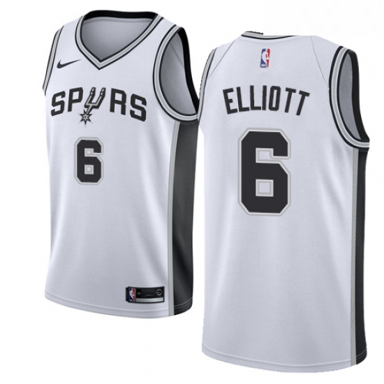 Womens Nike San Antonio Spurs 6 Sean Elliott Authentic White Home NBA Jersey Association Edition