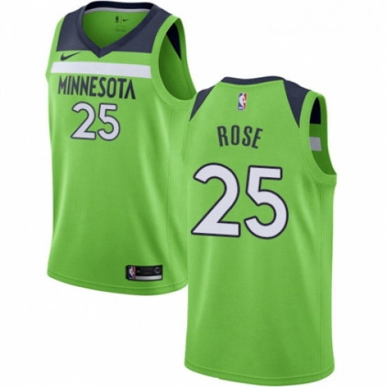 Womens Nike Minnesota Timberwolves 25 Derrick Rose Swingman Green NBA Jersey Statement Edition