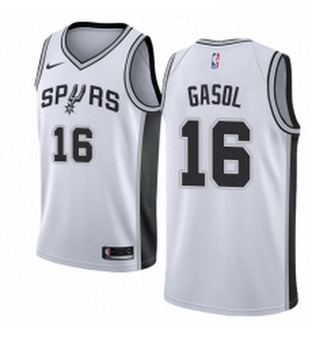 Womens Nike San Antonio Spurs 16 Pau Gasol Authentic White Home 