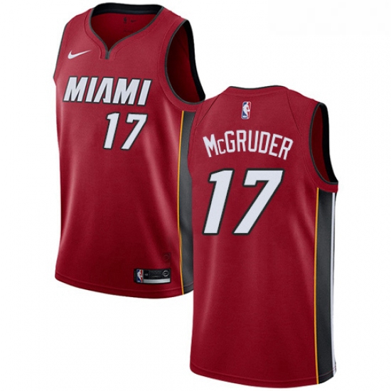 Womens Nike Miami Heat 17 Rodney McGruder Swingman Red NBA Jersey Statement Edition