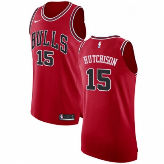 Womens Nike Chicago Bulls 15 Chandler Hutchison Authentic Red NBA Jersey Icon Edition