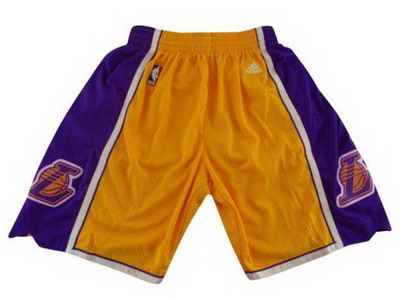 Los Angeles Lakers Yellow Mesh Swingman NBA Shorts