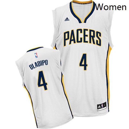 Womens Adidas Indiana Pacers 4 Victor Oladipo Swingman White Home NBA Jersey