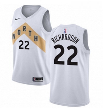 Womens Nike Toronto Raptors 22 Malachi Richardson Swingman White NBA Jersey City Edition