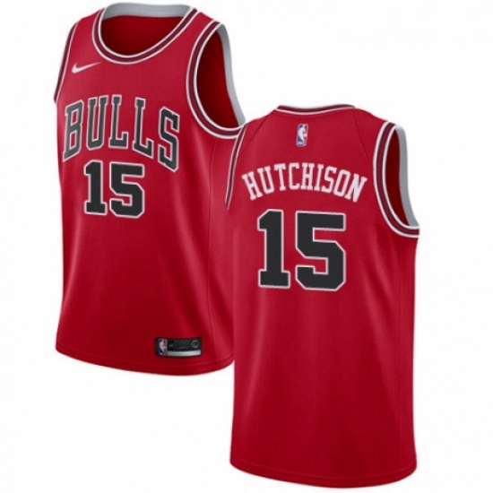 Womens Nike Chicago Bulls 15 Chandler Hutchison Swingman Red NBA Jersey Icon Edition