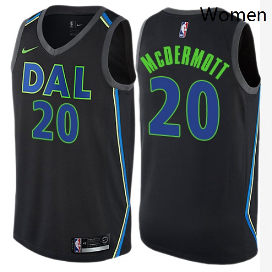 Womens Nike Dallas Mavericks 20 Doug McDermott Swingman Black NBA Jersey City Edition