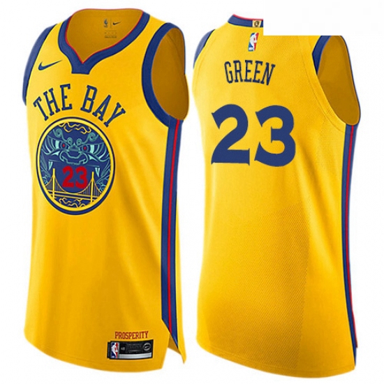 Womens Nike Golden State Warriors 23 Draymond Green Swingman Gold NBA Jersey City Edition