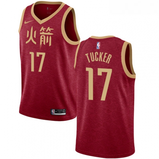 Womens Nike Houston Rockets 17 PJ Tucker Swingman Red NBA Jersey