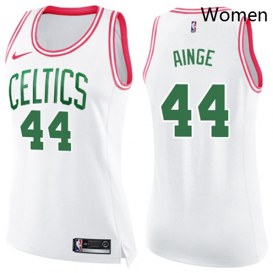 Womens Nike Boston Celtics 44 Danny Ainge Swingman WhitePink Fas