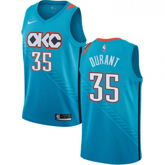 Womens Nike Oklahoma City Thunder 35 Kevin Durant Swingman Turqu