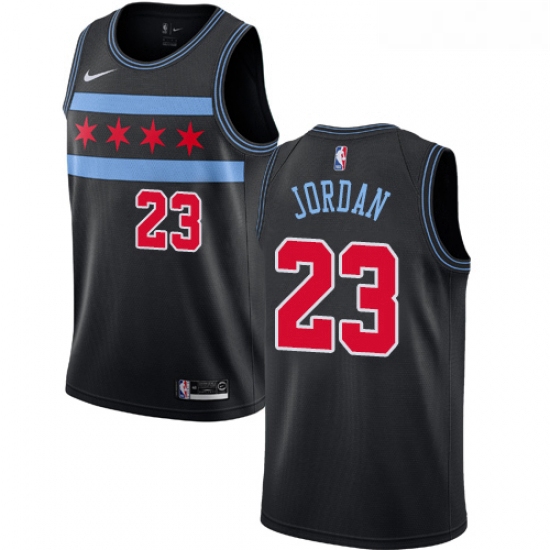 Womens Nike Chicago Bulls 23 Michael Jordan Swingman Black NBA Jersey City Edition