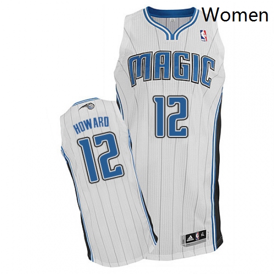 Womens Adidas Orlando Magic 12 Dwight Howard Authentic White Home NBA Jersey