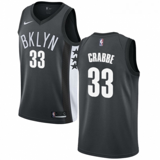 Womens Nike Brooklyn Nets 33 Allen Crabbe Swingman Gray NBA Jers